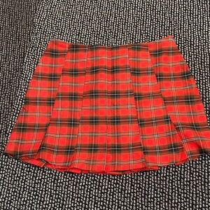 Forever 21 Red Plaid Mini Skirt